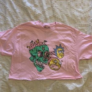 rick & morty crop top